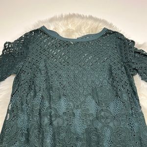 LOFT Green Floral Dress Size 4